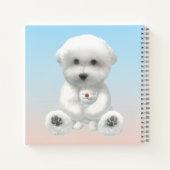 Cozy Plush Moment: Smiling Bichon Hugging Mini Pup Notitieboek (Achterkant)