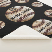 Cozy Plush Sherpa Baseball Blanket, gepersonalisee Sherpa Deken (3/4)