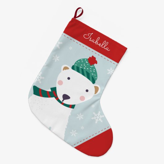 Cozy Polar Beer Grote Kerstsok (Voorkant (Hangend))