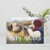 Cozy Prettige feestdagen kerstfotokaart Feestdagenkaart (Staand voorkant)