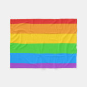 Cozy Pride: Regenboogvlag Fleece Deken (Voorkant (Horizontaal))