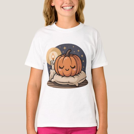 Cozy Pumpkin Dream Kids Tee T-shirt (Voorkant)