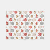 Cozy Pyjama Boho Baby Shower Patroon Fleece Deken (Voorkant (Horizontaal))