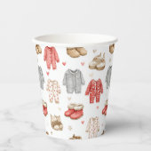 Cozy Pyjama Boho Babyshower Patroon Papieren Bekers (Voorkant)