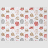 Cozy Pyjama Boho Babyshower Patroon Tissuepapier (Voorkant)