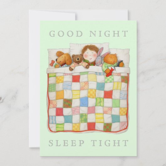 COZY QUILT 5x7 Kaart Plat - Groen (Voorkant)