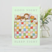 COZY QUILT 5x7 Kaart Plat - Groen (Staand voorkant)