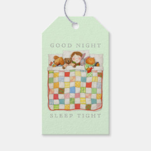 COZY QUILT Cadeaubijslabbers - Groen Cadeaulabel