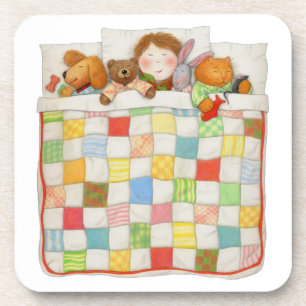 COZY QUILT Hard Plastic Beverage Coaster Bier Onderzetter