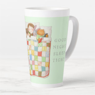 COZY QUILT Hoge Cacaomok - Groen Latte Mok