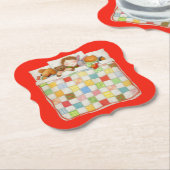 COZY QUILT Houder Papier Onderzetters - Rood (Gekanteld)