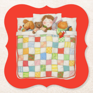 COZY QUILT Houder Papier Onderzetters - Rood