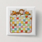 COZY QUILT Square Button Pin (Voorkant)