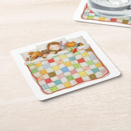 COZY QUILT Square Paper Onderzetters (Schuin)