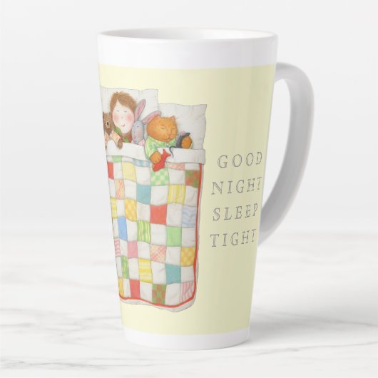 COZY QUILT Tall Caca Mok - Geel (Rechterhoek)