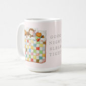 COZY QUILT Tall White Mok + Roze (Voorkant links)