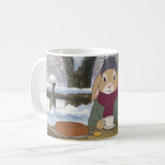 Cozy Rabbit Tea Mok (Voorkant links)