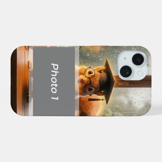 Cozy Rainy Day Squirrel Teacher Appreciation Case iPhone 15 Case (Achterkant horizontaal)