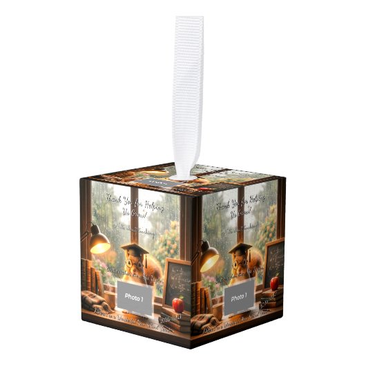 Cozy Rainy Day Squirrel Teacher Appreciation Decoratie (Voorkant hoekig)