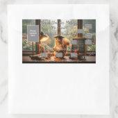 Cozy Rainy Day Squirrel Teacher Appreciation Rechthoekige Sticker (Tas)