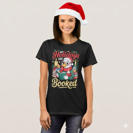 Cozy Reading Duck Holiday Season Book Lover T-shirt