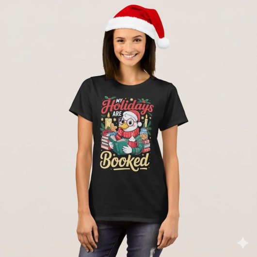 Cozy Reading Duck Holiday Season Book Lover T-shirt