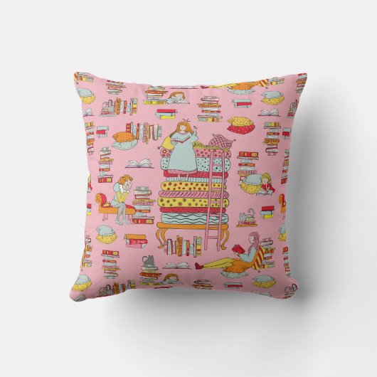 Cozy reading - Princess and the pea Kussen (Achterkant)