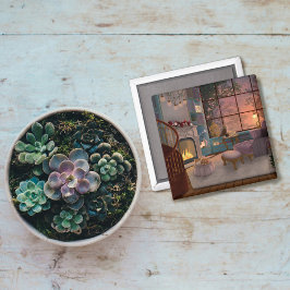 Cozy Reading Sunset Room Magneet