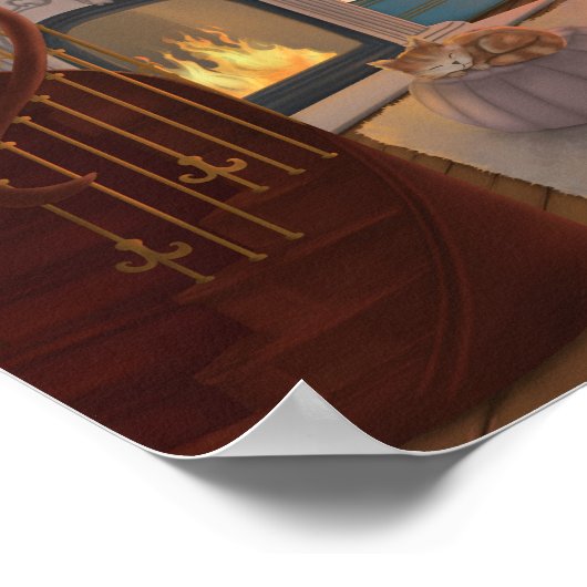 Cozy Reading Sunset Room Poster (Hoek)