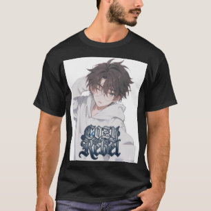 Cozy Rebel Anime Jongen - Esthetische Streetwear W T-shirt