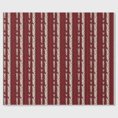 Cozy Red and White Cable Knit Sweater  Cadeaupapier (Vlak)