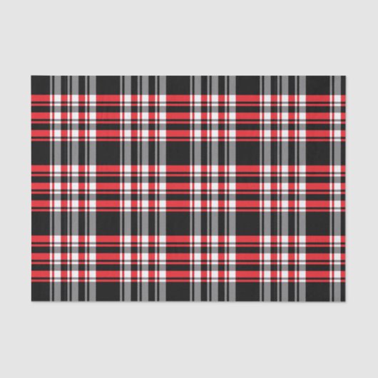 Cozy Red, Black & White Stripe Pset Holiday Tissuepapier (Voorkant)