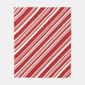 Cozy Red en White Modern Peppermint Stripes Fleece Deken (Voorkant)