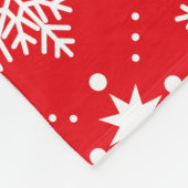 Cozy Red en White Snowflakes kerspatroon Fleece Deken (Hoek)