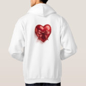 Cozy Red Love Valentine Romantic Aesthetic Couple  Hoodie (Achterkant)