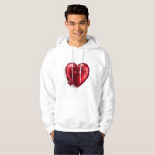 Cozy Red Love Valentine Romantic Aesthetic Couple  Hoodie (Voorkant volledig)