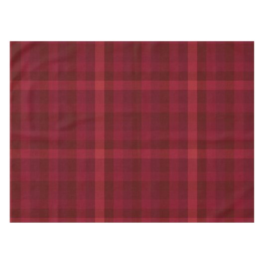 Cozy Red Plaid Check Pattern Rustic Farmhouse Tafelkleed (Voorkant (Horizontaal))