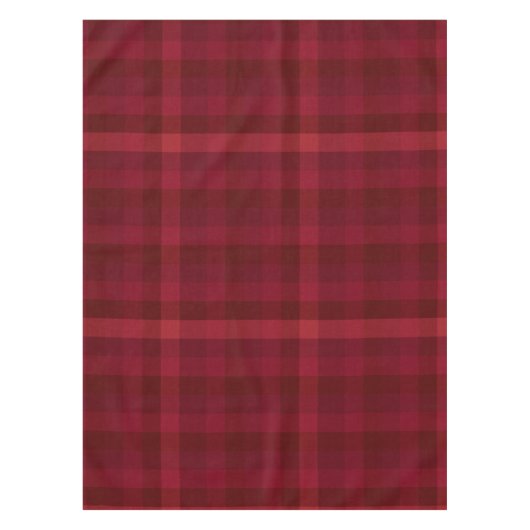 Cozy Red Plaid Check Pattern Rustic Farmhouse Tafelkleed (Voorkant)