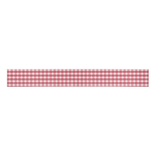 Cozy Red Plaid Rustic Christmas Cabin Grosgrain Lint (Voorkant)