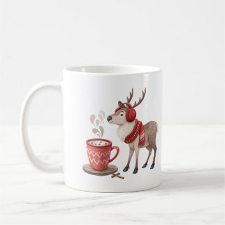 Cozy Reindeer Hot Cocoa Mug Koffiemok