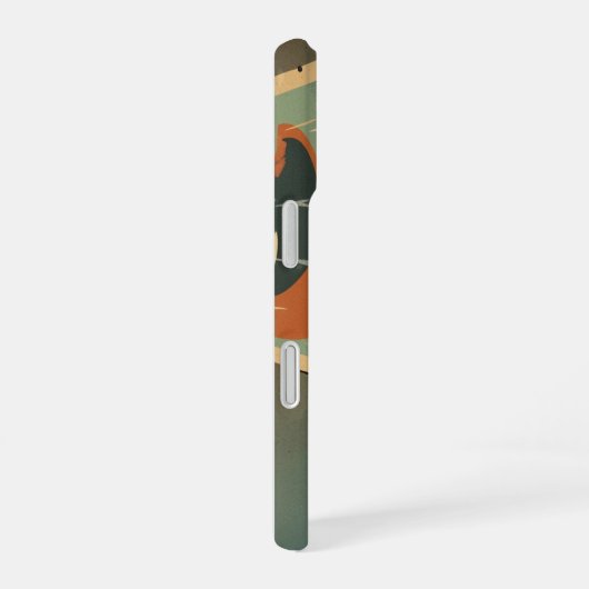 Cozy Retro Cafe View iPhone 16 Hoesje (Rechterkant)