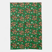 Cozy Roasted Chestnuts  And Snowflakes Winter Theedoek (Verticaal)