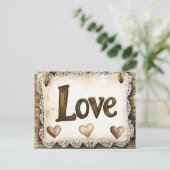 Cozy Romantic Valentines Day Clipart Briefkaart (Staand voorkant)