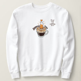 Cozy Rustic Cat Coffee Lover Funny Style  Trui