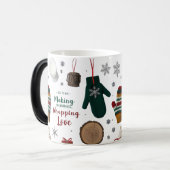 Cozy Rustic Knitted Mittens Holiday Magische Mok (Voorkant links)