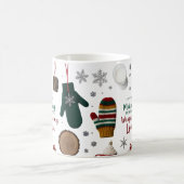 Cozy Rustic Knitted Mittens Holiday Magische Mok (Center)