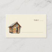 Cozy Rustic Log Cabin Illustration Plaatskaartje (Voorkant)