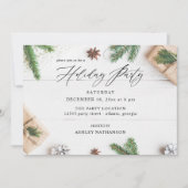 Cozy Rustic Pine Leaves Holiday Kaart (Voorkant)