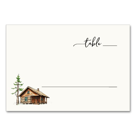 Cozy Rustic Wooden Cabin Illustration Kaart (Voorkant)
