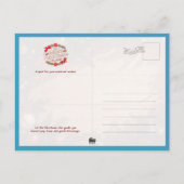 Cozy Samoyed Dog with Mini Snowman Briefkaart (Achterkant)